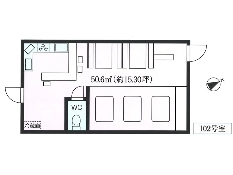 拝島の和食居抜きの平面図