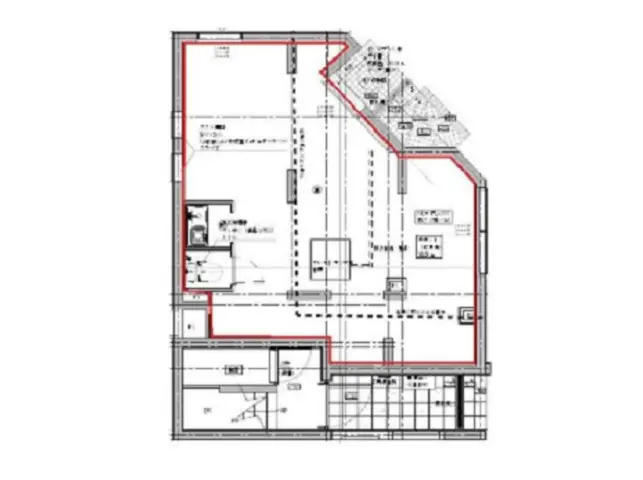 貸店舗(スケルトン)の平面図