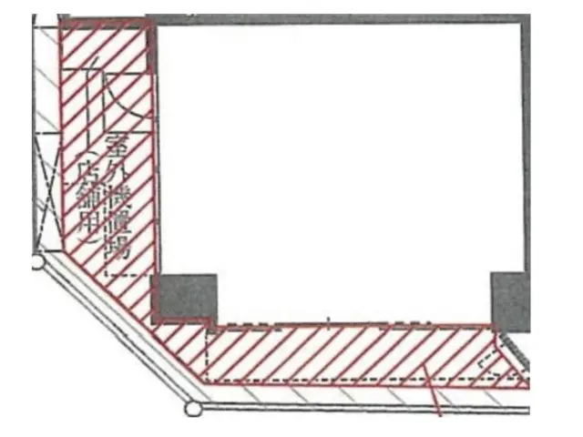 浅草の居抜き店舗の平面図