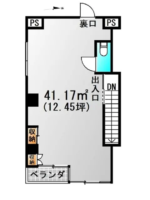 和食の居抜き物件の平面図