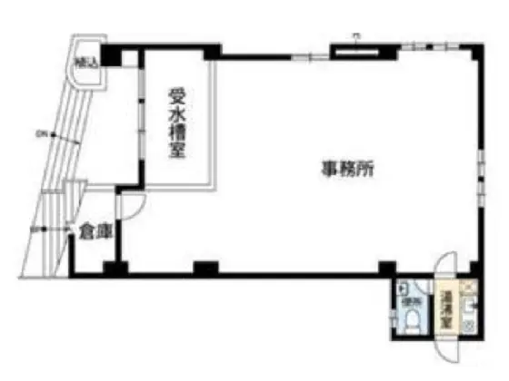 豊島園の事務所仕様店舗物件の平面図
