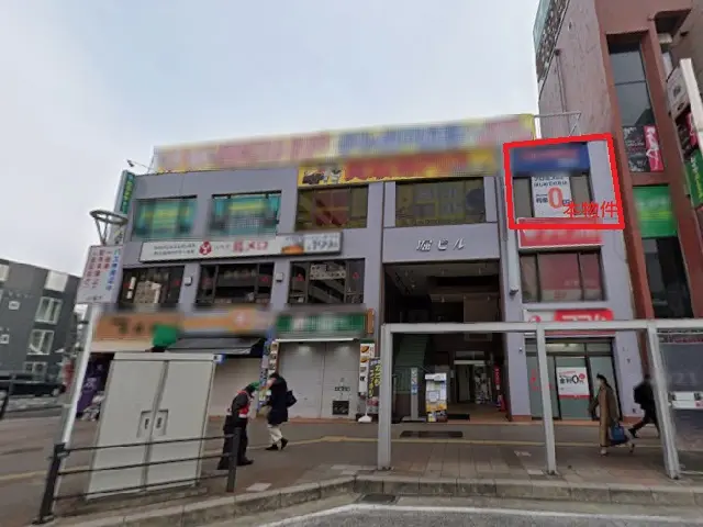 川越の事務所仕様店舗物件の外観