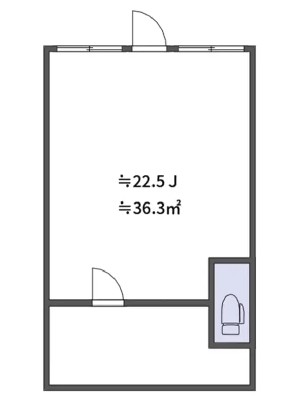 物販の居抜き物件の平面図