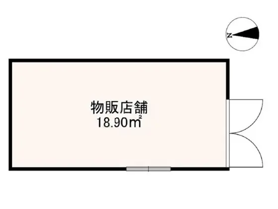 東武練馬のスケルトン店舗物件の平面図