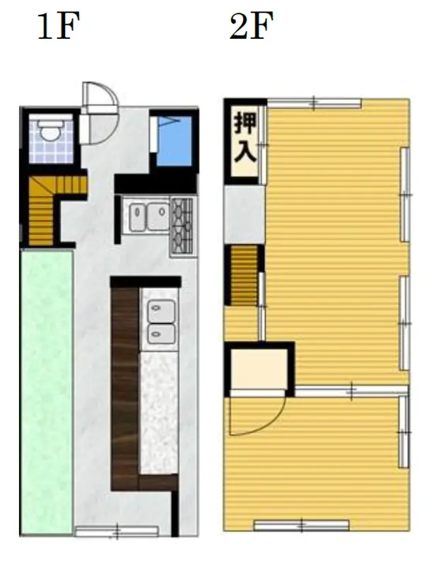 福生の居酒屋居抜きの平面図