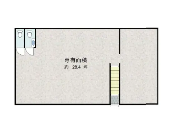 巣鴨のスケルトン店舗物件の平面図