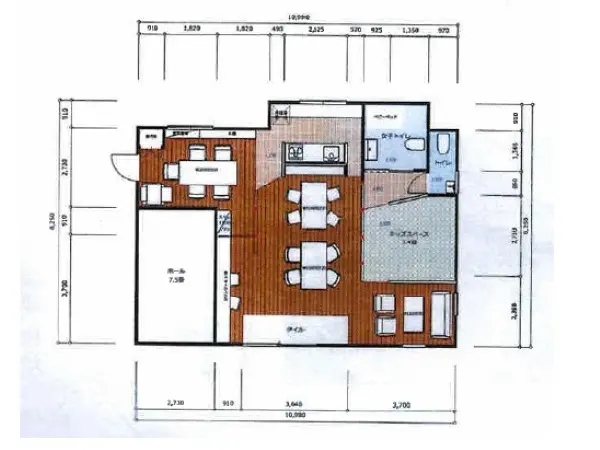 大宮の事務所仕様店舗物件の平面図