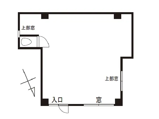 貸店舗(事務所仕様)の平面図
