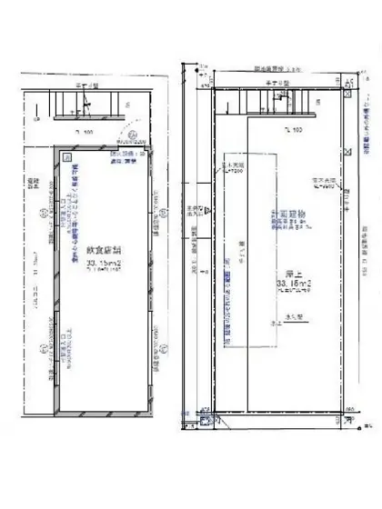 貸店舗(スケルトン)の平面図
