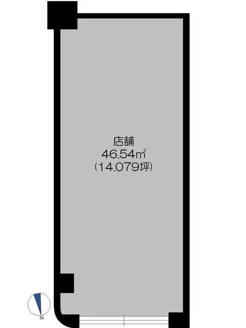 早稲田のスケルトン物件の平面図