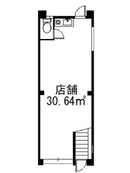 武蔵小山の事務所仕様物件の平面図