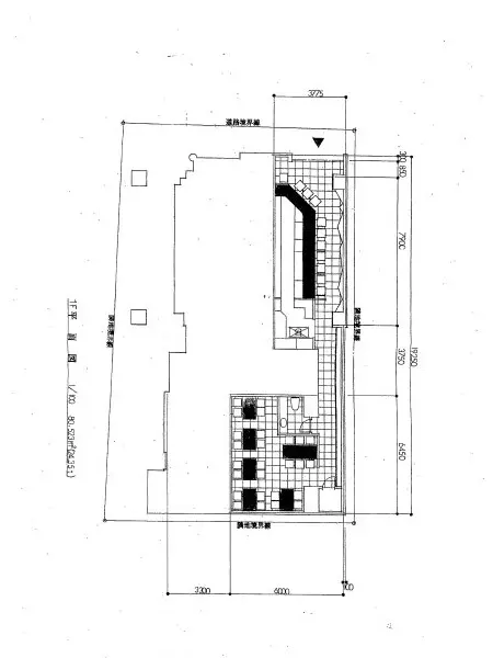 北千住の居抜き店舗の平面図