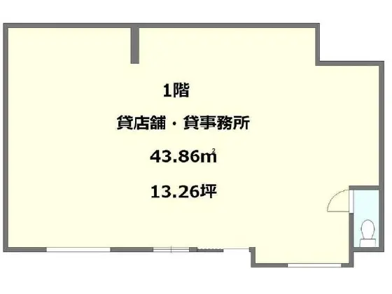 大森の事務所仕様物件の平面図