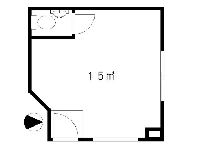 西荻窪の事務所仕様物件の平面図