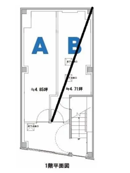 吉祥寺のテイクアウト居抜きの平面図