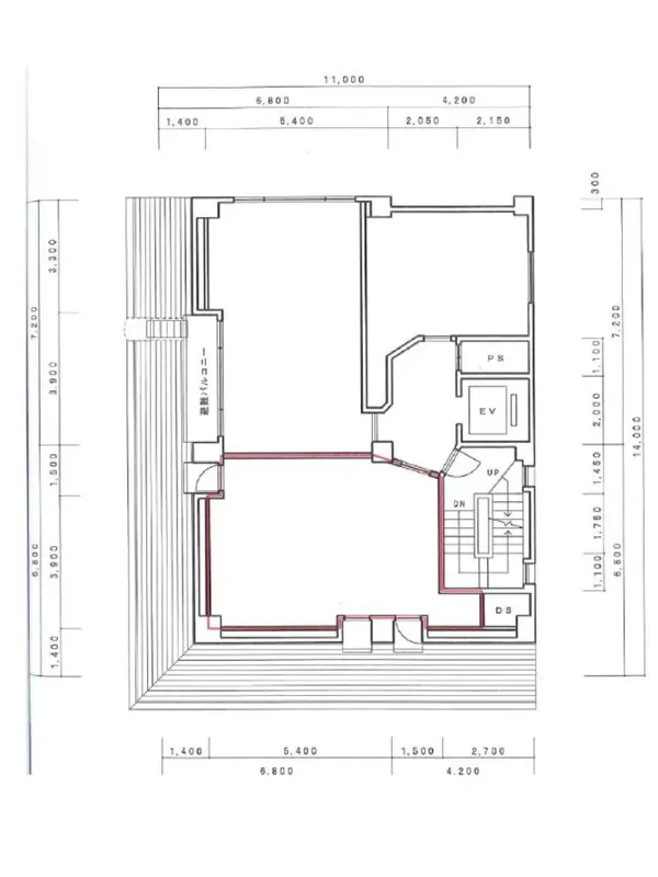 八王子のスナック・パブ居抜きの平面図