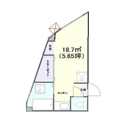 貸店舗(事務所仕様)の平面図