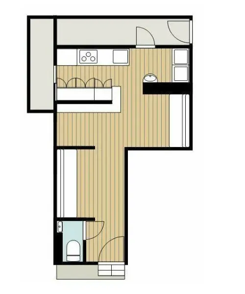 上町の居抜き店舗の平面図