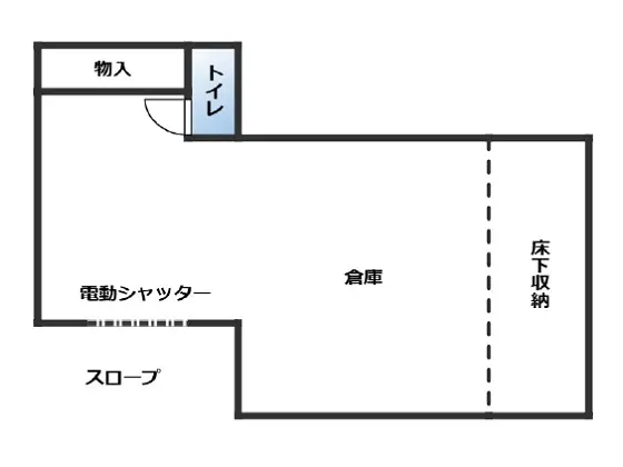 根津の事務所仕様物件の平面図
