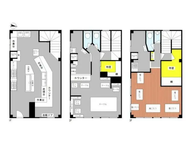 森下の居抜き店舗の平面図