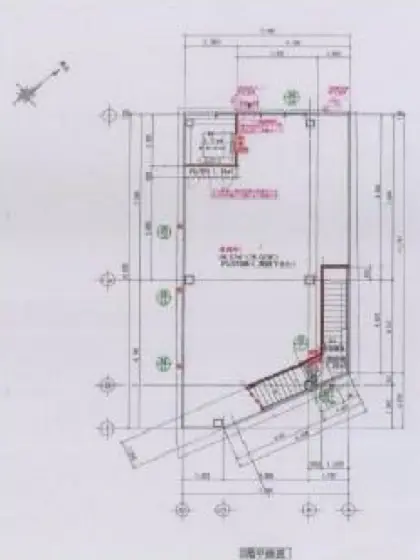 新井薬師前のスケルトン店舗物件の平面図