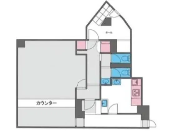 立川のスナック・パブ居抜きの平面図
