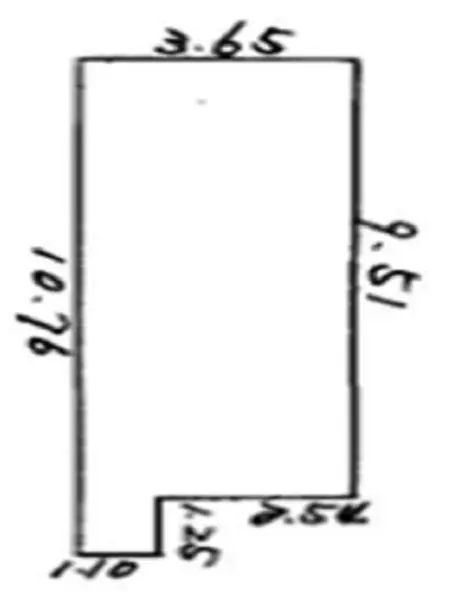 石川町のスケルトン店舗物件の平面図