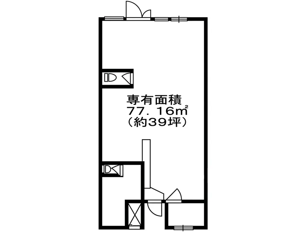 みずほ台の居抜き店舗の平面図
