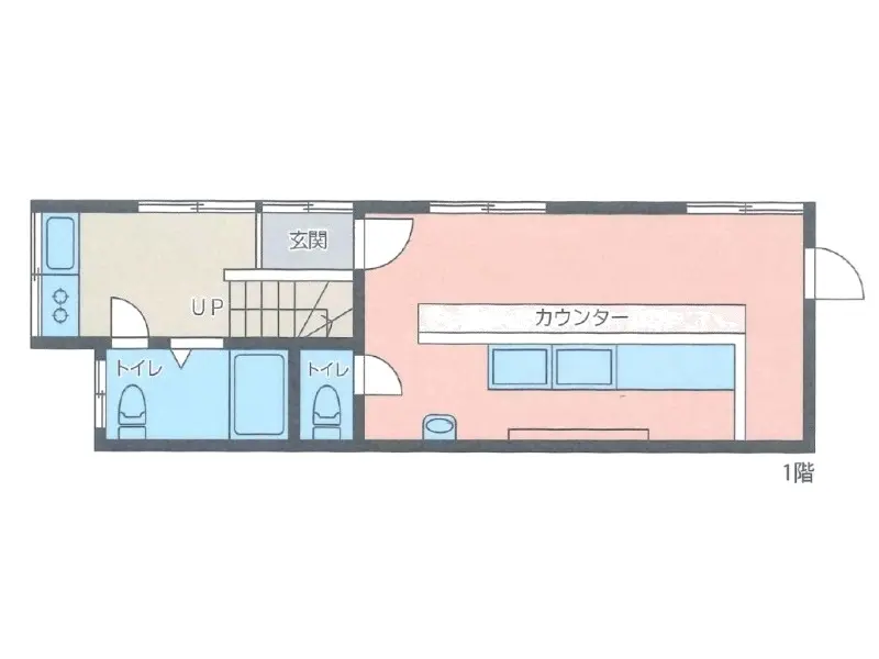 下総中山の居抜き店舗の平面図