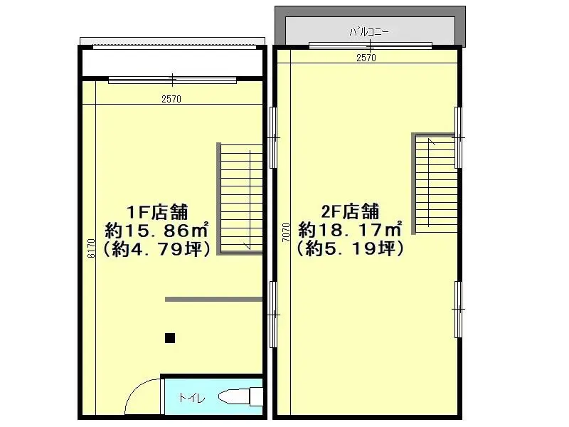 鉄道博物館の事務所仕様物件の平面図