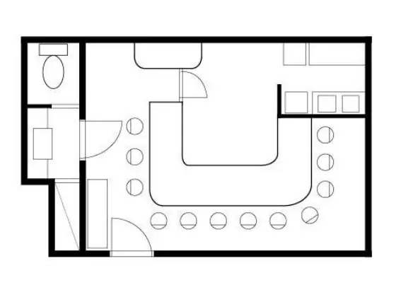 池袋の居抜き店舗の平面図