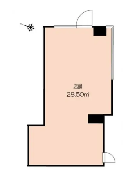 目黒のスケルトン物件の平面図