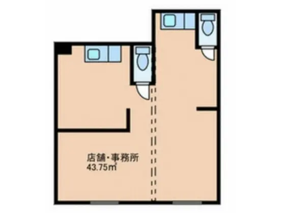 貸店舗(事務所仕様)の平面図