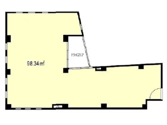 貸店舗(スケルトン)の平面図