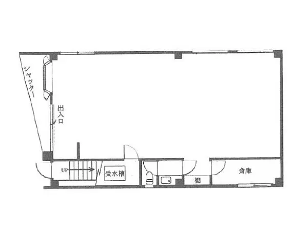 小岩の事務所仕様店舗物件の平面図