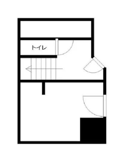 新宿の事務所仕様店舗物件の平面図