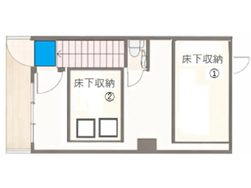 築地のスケルトン店舗物件の平面図