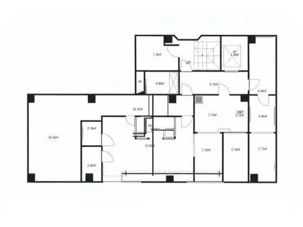 赤坂見附の歯科居抜きの平面図