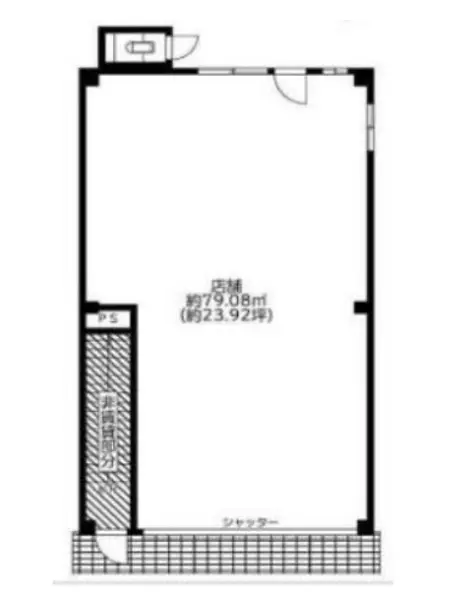 南千住のスケルトン物件の平面図