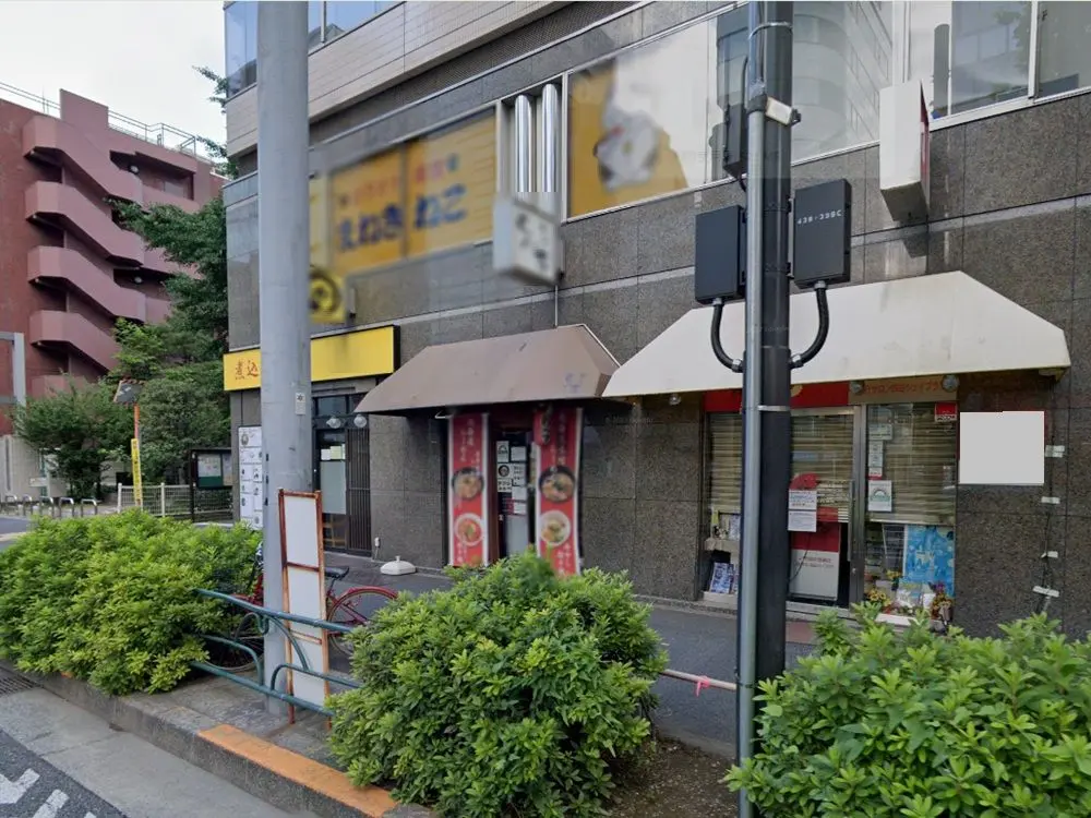 ラーメンの居抜き物件の外観