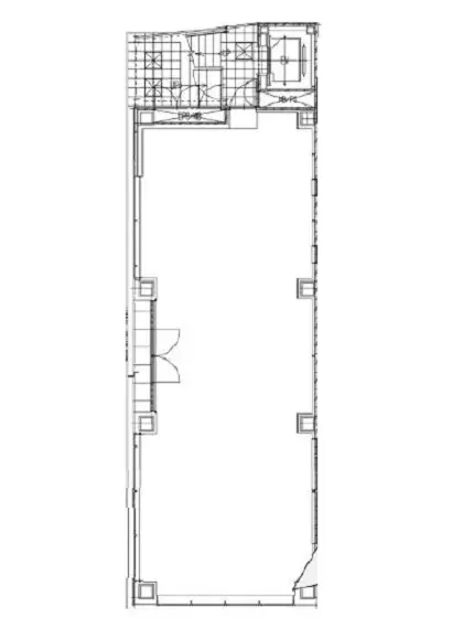 渋谷のスケルトン店舗物件の平面図