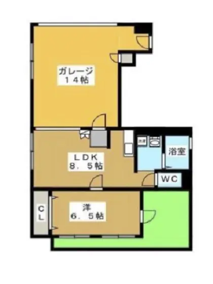 平和島の事務所仕様物件の平面図