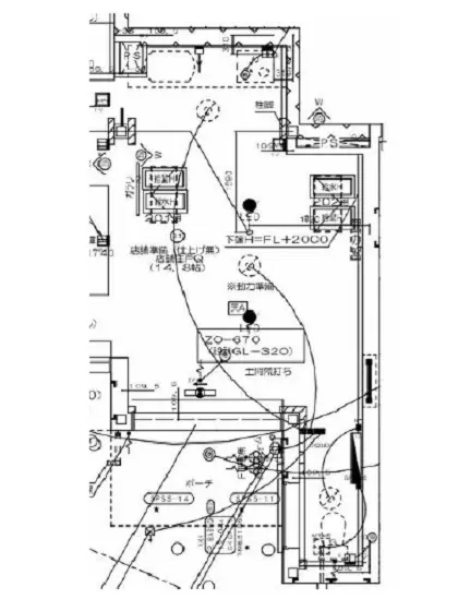 潮見のスケルトン店舗物件の平面図