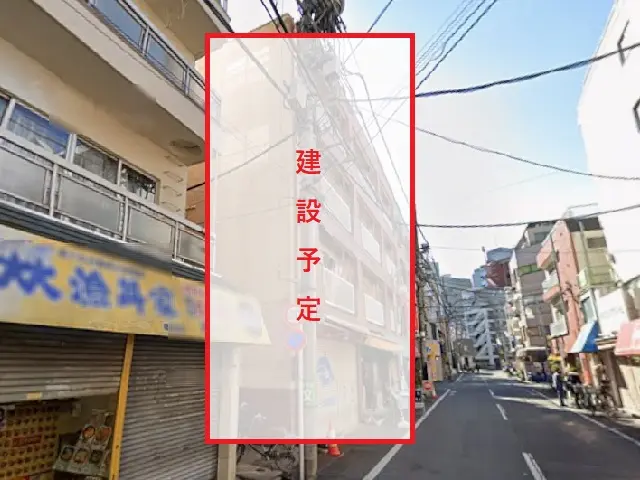 田端のスケルトン店舗物件の外観