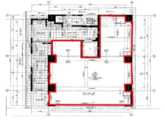 田端のスケルトン物件の平面図