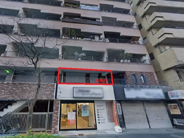 東新宿の事務所仕様店舗物件の外観