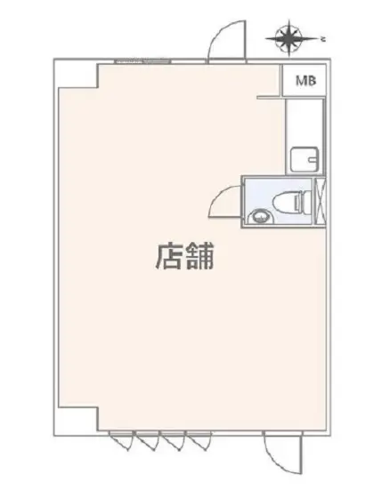 貸店舗(事務所仕様)の平面図