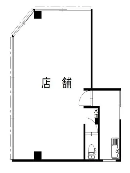 堀切菖蒲園のスケルトン物件の平面図