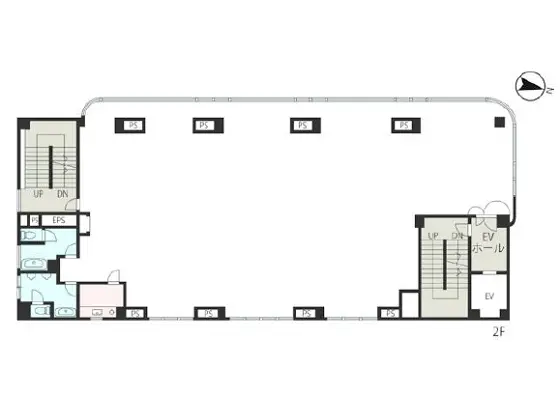 貸店舗(スケルトン)の平面図