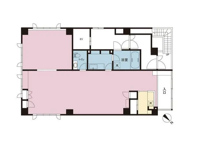美容室・理容室の居抜き物件の平面図